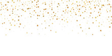 Gold Stars Random Luxury Sparkling Confetti. Scatt
