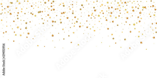 Fotomural Gold stars random luxury sparkling confetti. Scatt