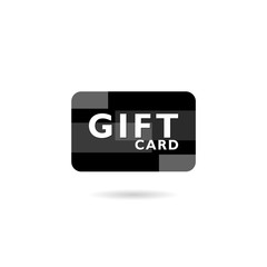 Wall Mural - Gift card icon isolated on white background