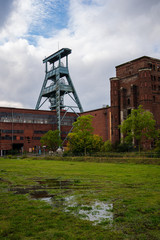 Wall Mural - coal mine in sunset