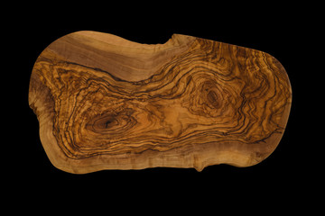 Sticker - olive wood cutting board isolated on black