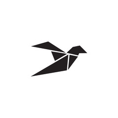 Sticker - Origami style of bird logo design vector template