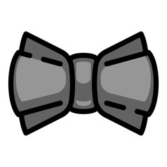 Poster - Black bow tie icon. Outline black bow tie vector icon for web design isolated on white background