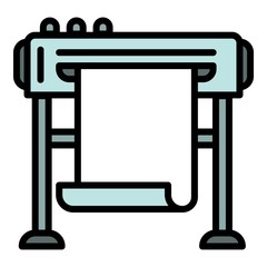 Poster - Company plotter icon. Outline company plotter vector icon for web design isolated on white background