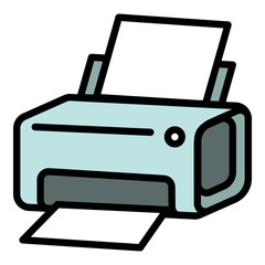 Poster - Laser printer icon. Outline laser printer vector icon for web design isolated on white background