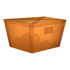 Poster - Used carton box icon. Cartoon of used carton box vector icon for web design isolated on white background
