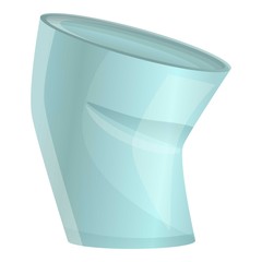 Poster - broken plastic glass icon. cartoon of broken plastic glass vector icon for web design isolated on wh