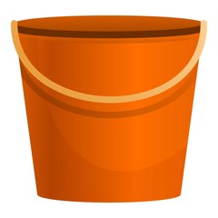 Wall Mural - Plastic bucket icon. Cartoon of plastic bucket vector icon for web design isolated on white background