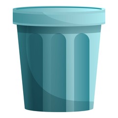 Poster - Empty garbage bin icon. Cartoon of empty garbage bin vector icon for web design isolated on white background