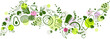 food banner green - healthy & colourful - vector illustration