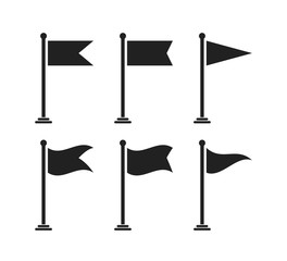 Poster - flags isolated vector icon. set of flat vector flags. pennant flag set vector. web banners.