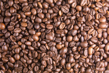 Roasted Coffee Beans background, Brown coffee beans for can be used as a background.