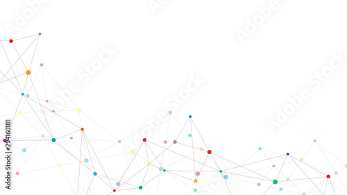 Fotomural Abstract plexus background with connecting dots and lines