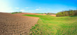 © luchschenF - Panorama of spring plowed field