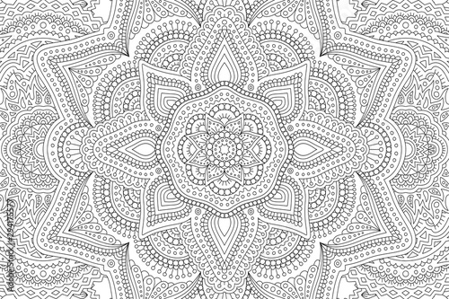 Art for adult coloring book with abstract pattern Poster Mural XXL