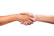 © 249 Anurak - Hands holding together to show help to each other, Show confidence, Joint businessisolated on white background.
