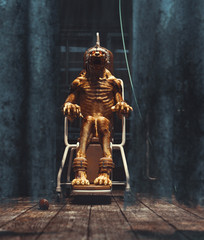 Monster's house,Plague werewolf,experiment gone wrong reborn a new horror,3d illustration