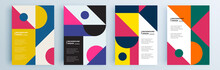 Modern Abstract Covers Set, Minimal Covers Design. Colorful Geometric Background, Vector Illustration.