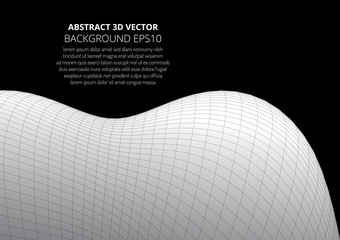 Poster - Abstract geometric background. Optical illusion of the material surface.