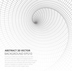 Poster - Abstract geometric background. Optical illusion of spiral motion.