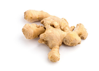 Wall Mural - ginger on white background
