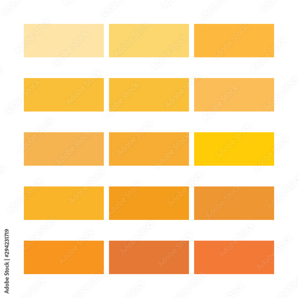 Orange color palette vector illustration Stock Vector | Adobe Stock