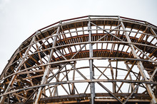 Old Wooden Roller Coaster Blackpool Please Beach Holiday Resort North West England Lancashire