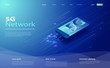 © microphoto1 - 5g network technology in isometric vector illustration.