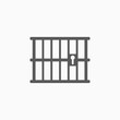 prison vector, jail icon