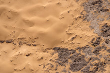 Beautiful Landscape Of Sandy Desert Aerial Photography