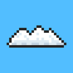 Poster - Cloud icon. Pixel art. Retro game style. Vector illustration.