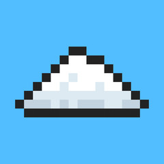 Poster - Cloud icon. Pixel art. Retro game style. Vector illustration.