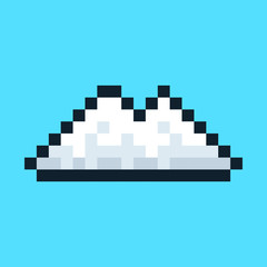 Poster - Cloud icon. Pixel art. Retro game style. Vector illustration.