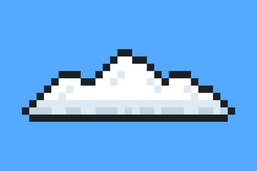Poster - Cloud icon. Pixel art. Retro game style. Vector illustration.