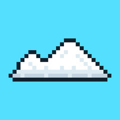Poster - Cloud icon. Pixel art. Retro game style. Vector illustration.
