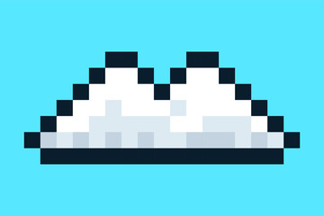 Poster - Cloud icon. Pixel art. Retro game style. Vector illustration.