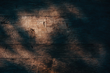 Wall Mural - Grunge worn wooden surface texture with shadow