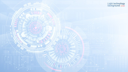 Poster - abstract light blue futuristic background. hi-tech vector illustration. futuristic software radar di