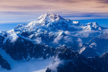 Areal View Of Mount McKinley Glaciers, Alaska, USA
