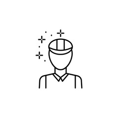 Poster - Avatar man jockey icon. Element of horseback riding