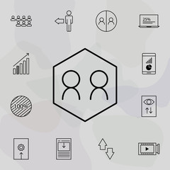 Poster - users communication icon. Universal set of online and web for website design and development, app development