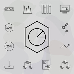Poster - info icon. Universal set of online and web for website design and development, app development