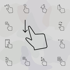 Aufkleber - Swipe up free, touch, arrows icon. Universal set of touch gesture for website design and development, app development