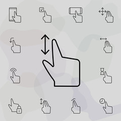 Aufkleber - Swipe up free, touch, arrows icon. Universal set of touch gesture for website design and development, app development