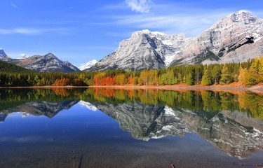 Canvas Print - Scenic Wedge pond landscape in Alberta Canada