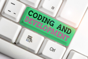 handwriting text writing coding and development. conceptual photo programming building simple assemb