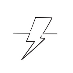 Wall Mural - hand drawn doodle lightning thunder strike illustration with single line