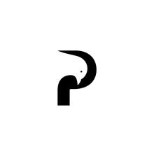 Initial Letter P With Pigeons Logo Design