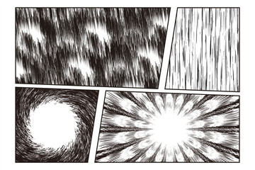 Wall Mural - manga radial explosion effect