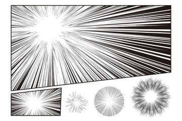 Wall Mural - manga radial explosion effect